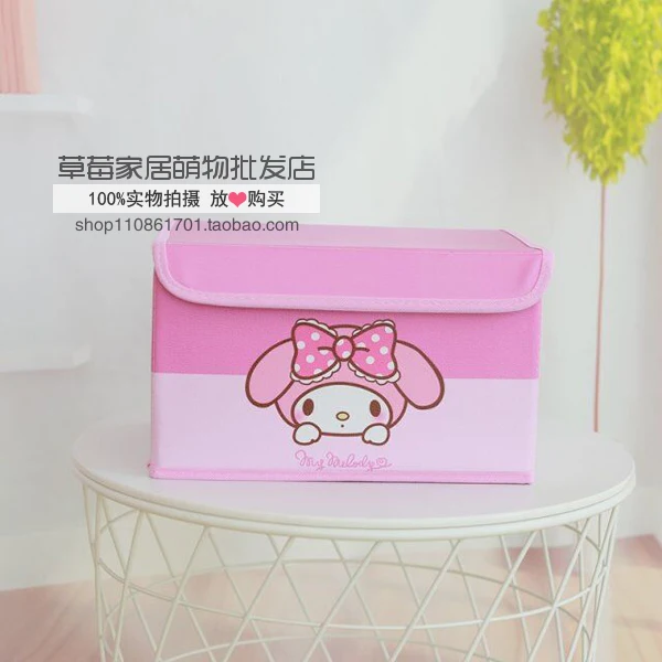 Мультфильм hello kitty My Melody Cinnamoroll Pom pomparin косметическая коробка сумки макияж Чехол игрушка складной ящик для хранения сумка органайзер