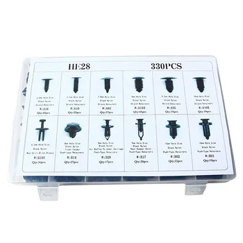 

Car Kit Body Panel Retainer Rivet Clip Black Push Pin Trim Assorted 330pcs with a box 2018 High Quality