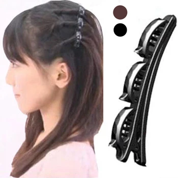 

Fashion Double Layer Bangs Clip Professional Hairpins Woven Hair Style Accessories for Women Girls MJJ88