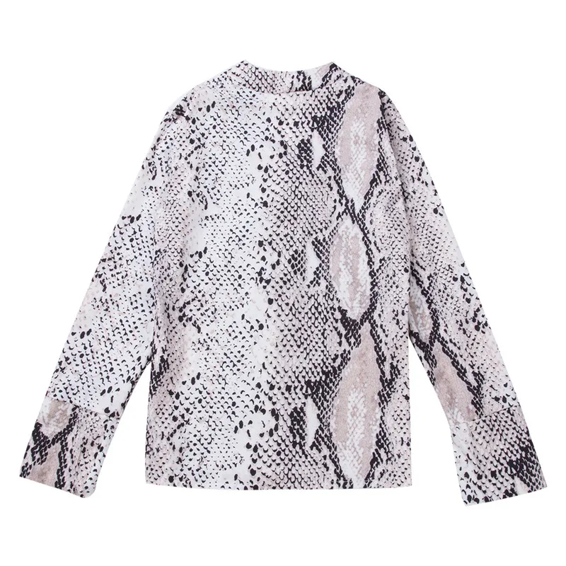 Women Long Sleeve Leopard Skin Prinetd Blouse Sexy Autumn Casual V-neck Blouse Shirt Slim V Neck Leotard Tops Fashion Slim Shirt