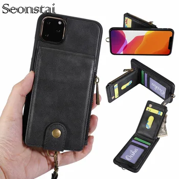 

Flip Retro PU Leather Case For iPhone 11 Pro Max Multi Card Holder Phone Cases For iPhone 6 6s 7 8 Plus Vintage Wallet Card Capa