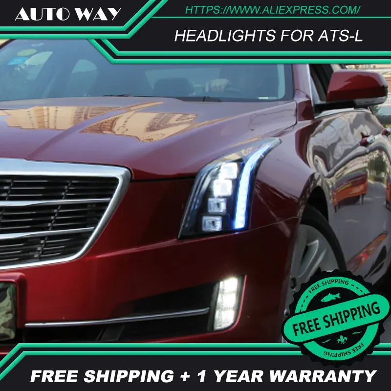 Автомобильный Стайлинг для Cadillac ATS фары все светодиодный- светодиодный головной фонарь все светодиодный Cadillac ATS фары Дневные ходовые огни