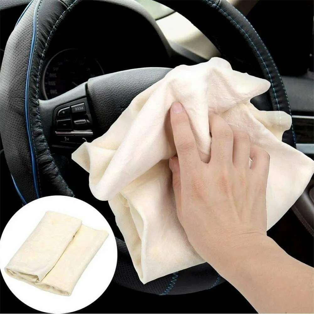 Large Natural Chamois Leather Car Cleaning Cloth Auto Interior Exterior