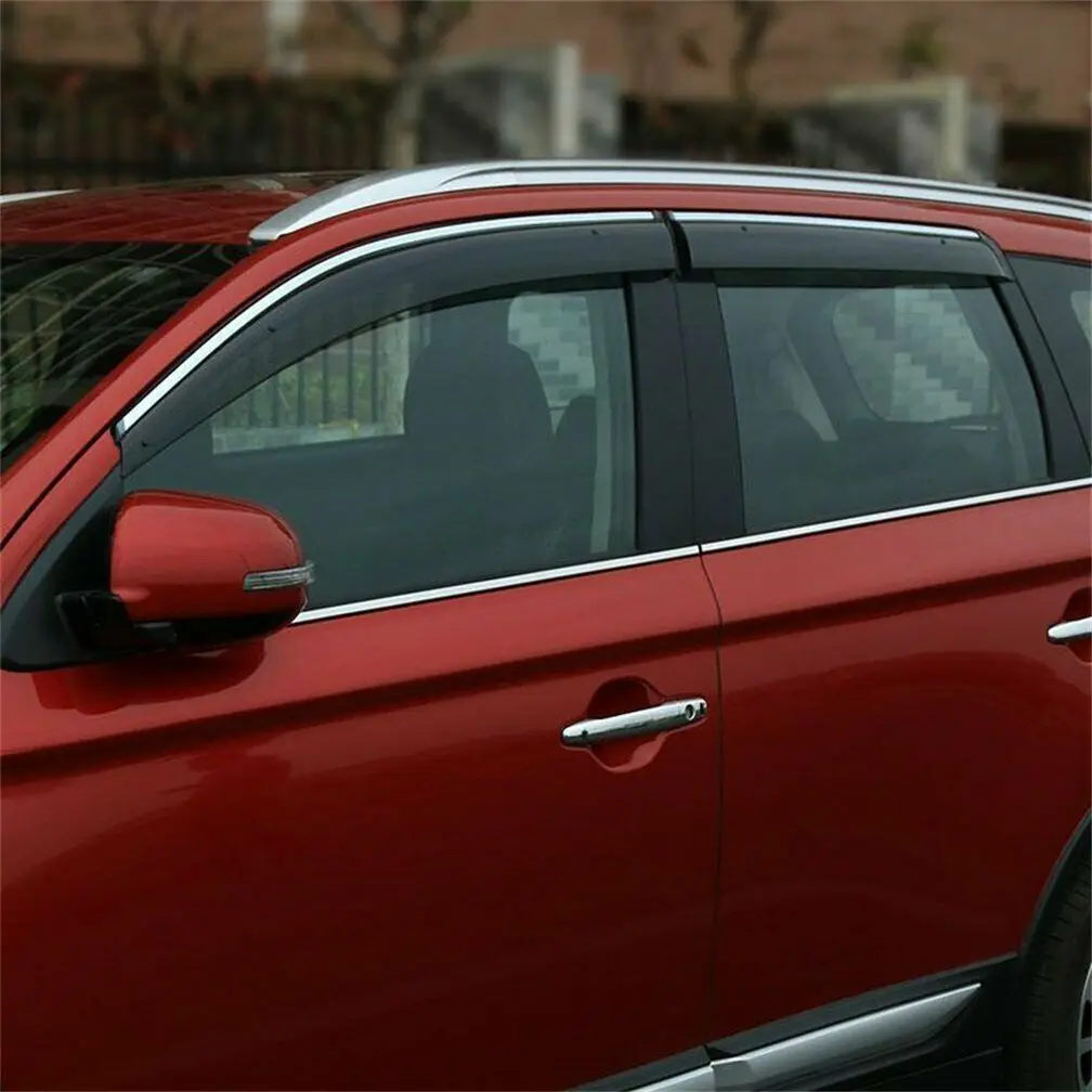 4 для Mitsubishi Outlander- оконный дверной козырек вентиляционный солнцезащитный козырек защита от дождя автомобильные аксессуары модификация автомобиля