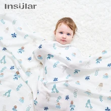 Многофункциональное детское Двухслойное муслиновое пеленание для новорожденных, мягкое банное полотенце, теплое одеяло из бамбукового волокна