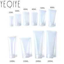 10ml30ml40ml50ml80ml100ml150ml200ml Прозрачный флакон для макияжа, крем для ухода за кожей, сдавливающий тюбик, контейнер для лосьона для тела