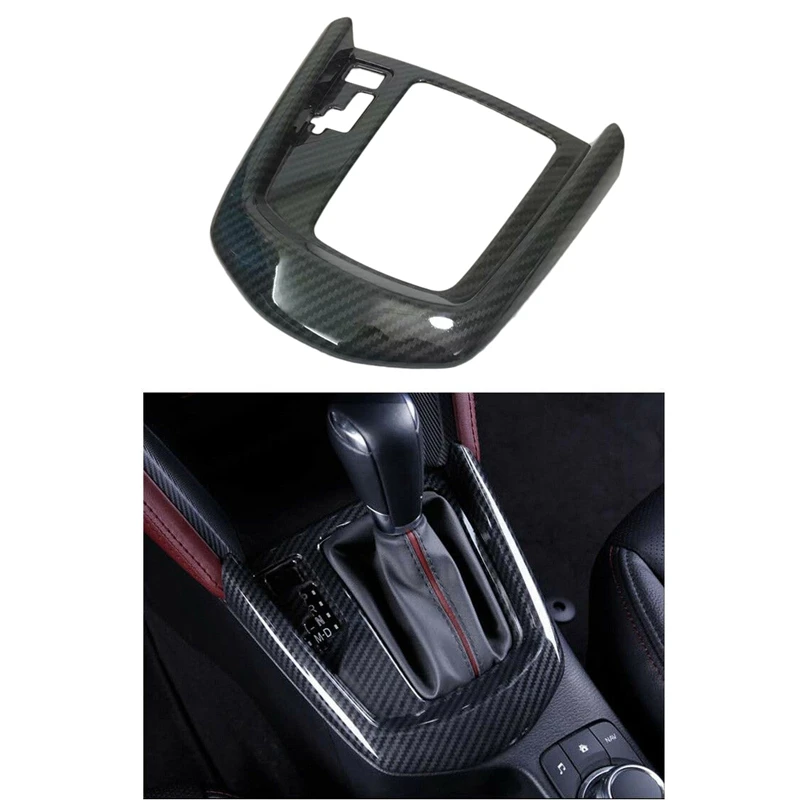 

Carbon Fiber Interior Gear Shift Box Panel Holder Cover for Mazda CX-3 CX3 2017 2018