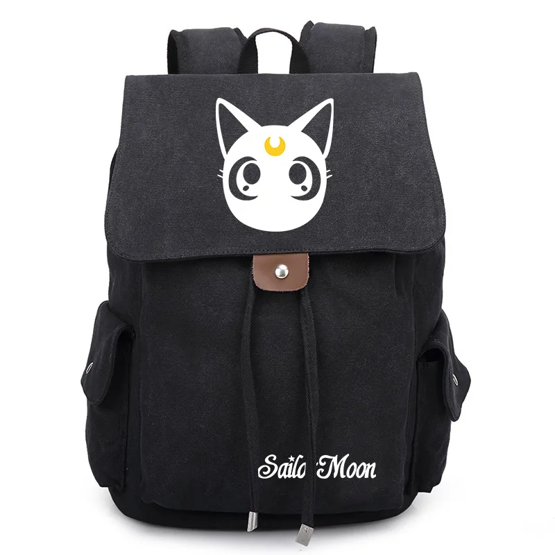 

3 colour Sailor Moon Tsukino Usagi Cat pattern knapsack Model Creative Decoration Collection schoolbag Bag Model Toys Gifts