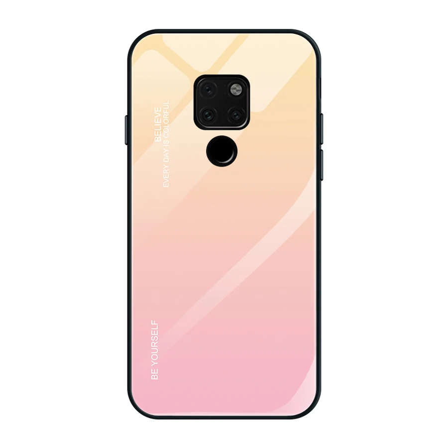 Стеклянный чехол для телефона huawei P20 mate 20 Lite 10 pro Honor 8X max Glory 9 10 закаленное стекло задняя крышка ТПУ Бампер корпус - Цвет: F001