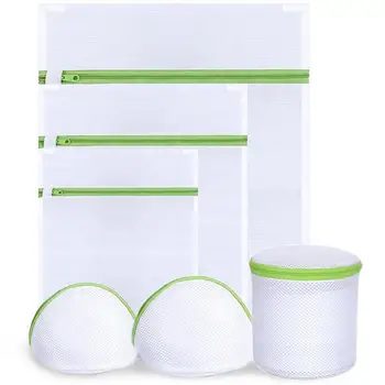 

6pcs/set Laundry Bag Drawstring Bra Underwear Products Laundry Bags Useful Mesh Net Bra Wash Bag Zipper Laundry Bag