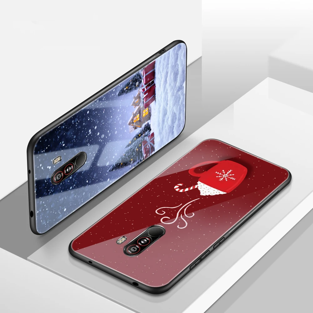 Чехол ciciber для Xiaomi mi 9 9T 8 A2 6X mi X 2 2S PocoPhone F1 для Red mi Note 7 8 6 5 Pro Plus, стеклянные чехлы для телефонов, рождественские чехлы