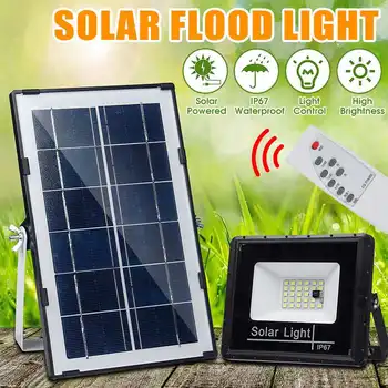 

Solar Led Flood Light With Remote Controller Street Led Flood Lamp With Solar Battery Timing 12v Outdoor Garden Wall Yard