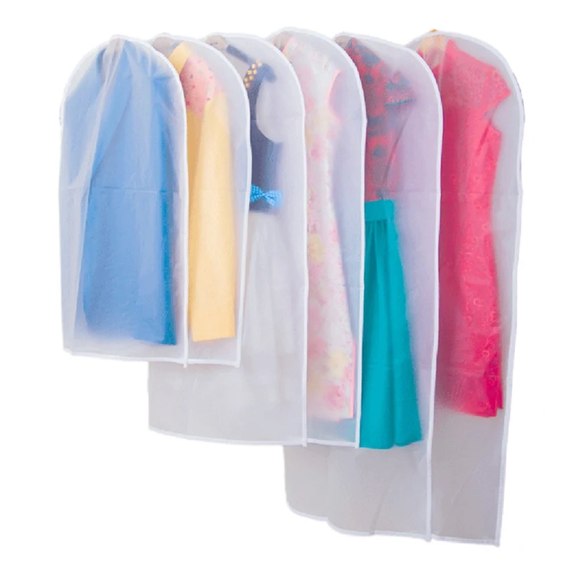 Плотный пластиковый прозрачный пыленепроницаемый тканевый чехол, костюм, платье, стильная сумка для хранения домашней одежды, защитный