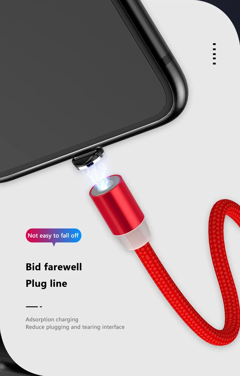 Магнитный usb-кабель для быстрой зарядки для Iphone TYPE-C, Micro USB, Android, IOS, линия передачи данных для Xiaomi Redmi, samsung, магнитный шнур