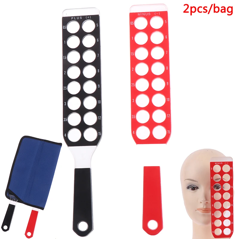2 Pcs Pocket 32 Lenses Framing Lens With Nylon Optical Retinoscopy Rack Lens Set