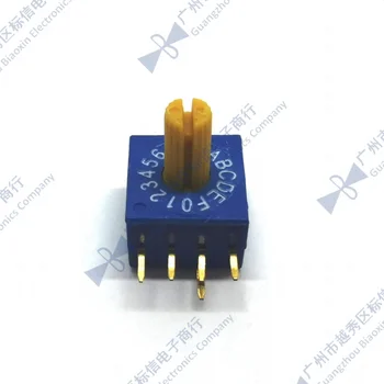 

0-F rotary coding switch 16-bit PCB 1248C positive code 4:1 handle 7mm vertical