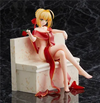 

New Fate/EXTRA Stay Night fate Grand Order Saber Nero Claudius Bathrobe Red Dress Ver. PVC Action Figure For Christmas Gift
