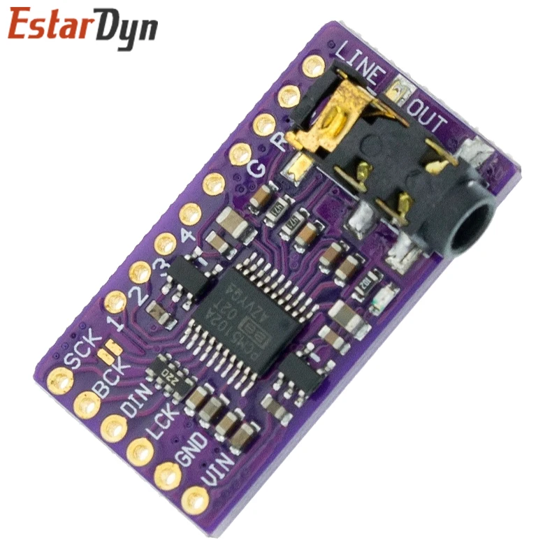 Interface I2S PCM5102A DAC Decoder GY-PCM5102 I2S Player Module For Raspberry Pi pHAT Format Board Digital PCM5102 Audio Board