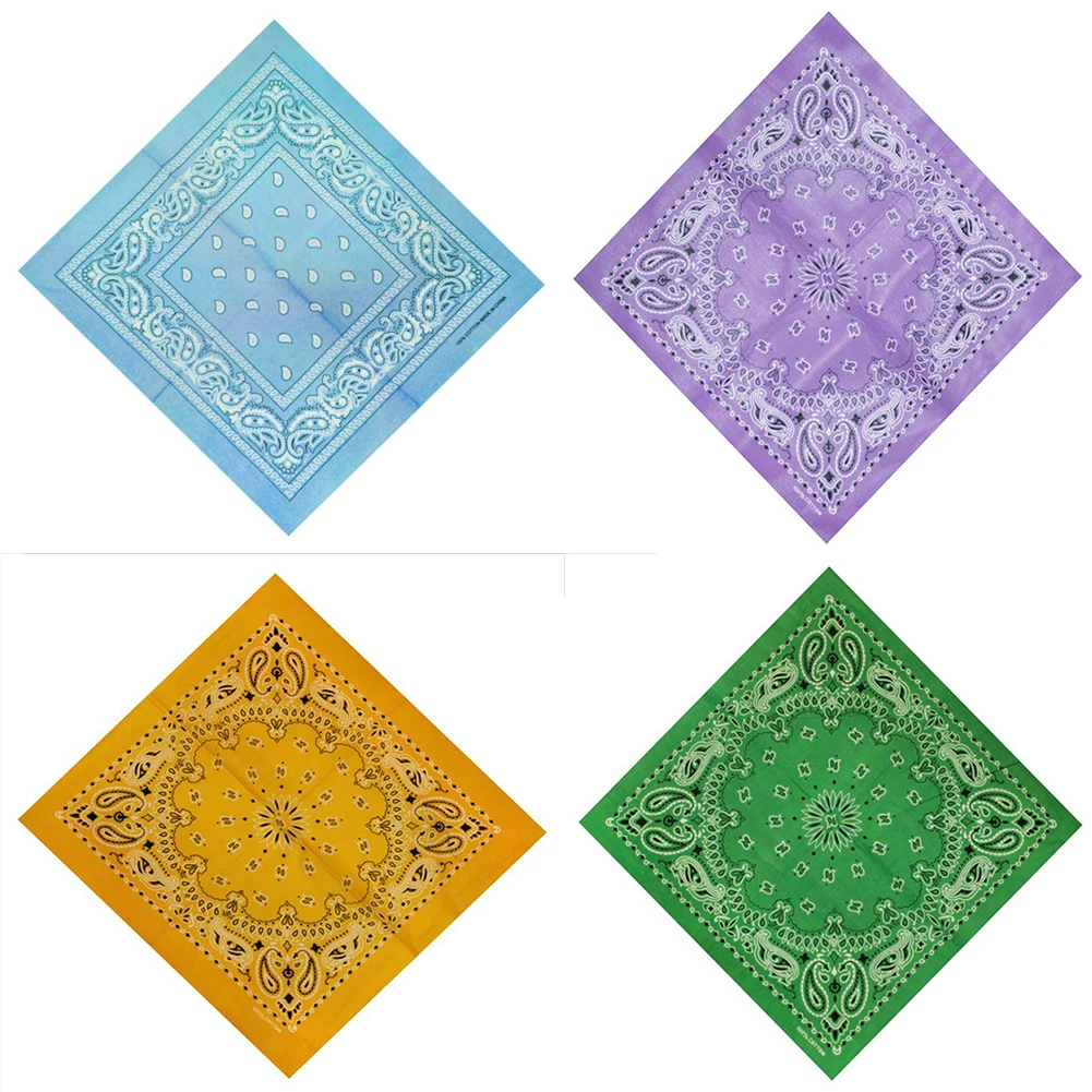 

1PC Unisex Hip Hop Black Paisley Bandana Headwear Hair Band Scarf Neck Wrist Wrap Band Headtie Square scarf High quality