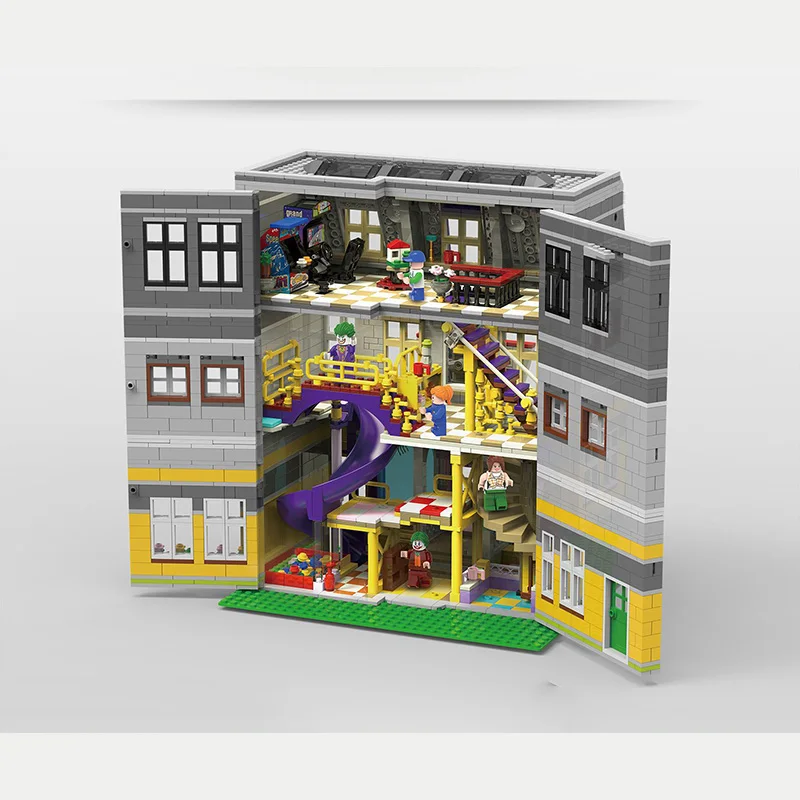 Creator Expert City Street View MOC Joker Park 3329 шт модель строительные блоки кирпичи Рождественский