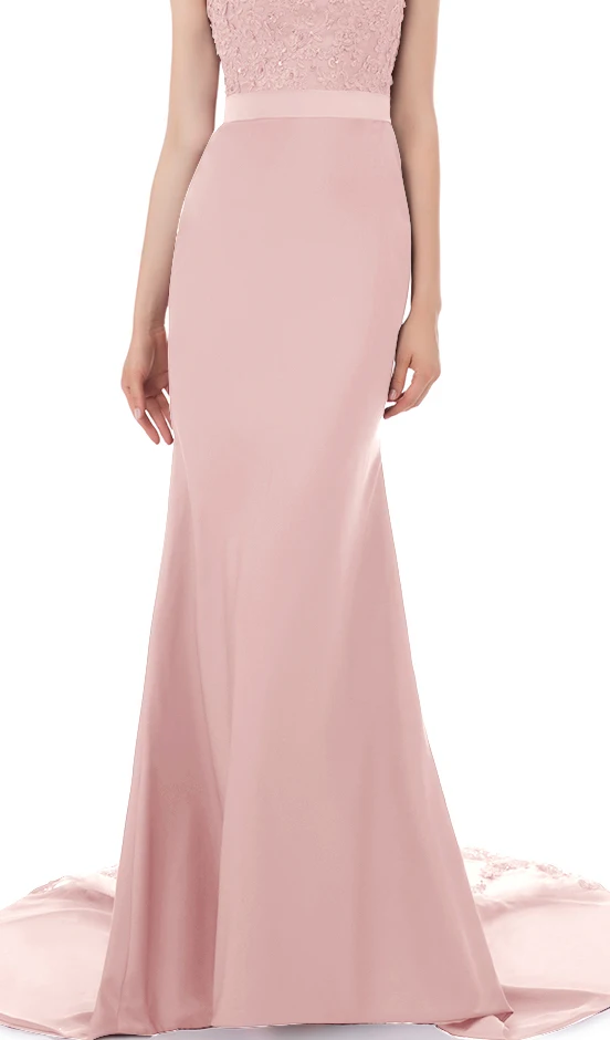 blush pink VKBRIDAL платья для подружки невесты, украшенные бисером для пригласительные на свадьбу новые кружевные аппликации Формальные платье русалки халат hond'honneur - Цвет: blush pink