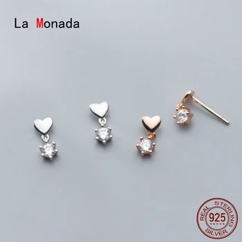 

La Monada Cute Heart Women Stud Earrings Korean 925 Sterling Silver Earrings For Women Jewelry Women's Earrings Stylish Dangle