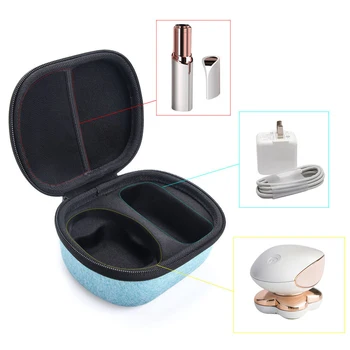 

Mesh Pocket Portable Carrying Handbag EVA Hair Remover Case Travel Hard Organizer Shockproof Zipper Storage For Finishing Touch