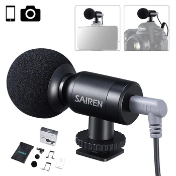 

Sairen Nano Interview Microphone Vlog Mini Mic Voice Recording Studio Mic for iPhone Android Phone DSLR GoPro 8/7/6/5/4 Insta360