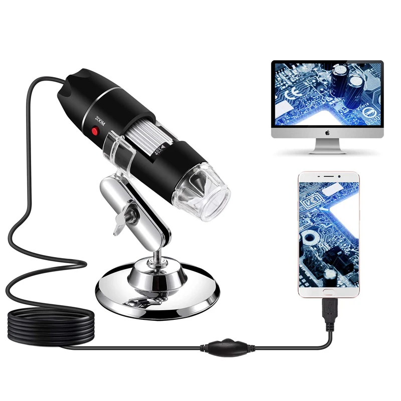 8 светодиодный USB цифровой микроскоп 500X 1000X 1600X эндоскоп камера микроскопио Лупа