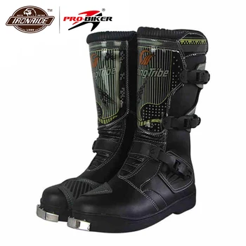 PRO-BIKER-botas impermeables para motocicleta para hombre, botas para Motocross, botas de conducción de carreras, zapatos de motocicleta de carretera