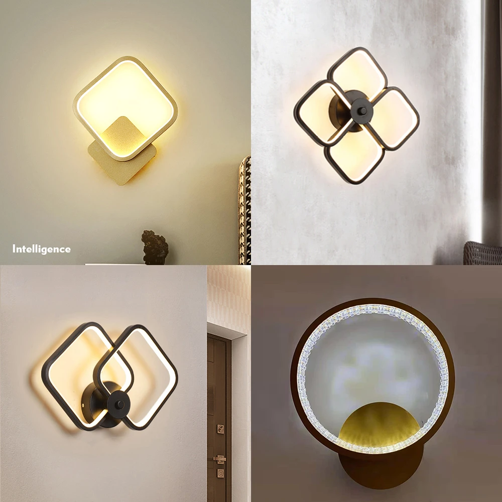 Lámpara de pared para sala estar, luz blanca cálida/neutra, se puede cambiar libremente, con personalidad creativa, moderna|Lámparas pared| - AliExpress