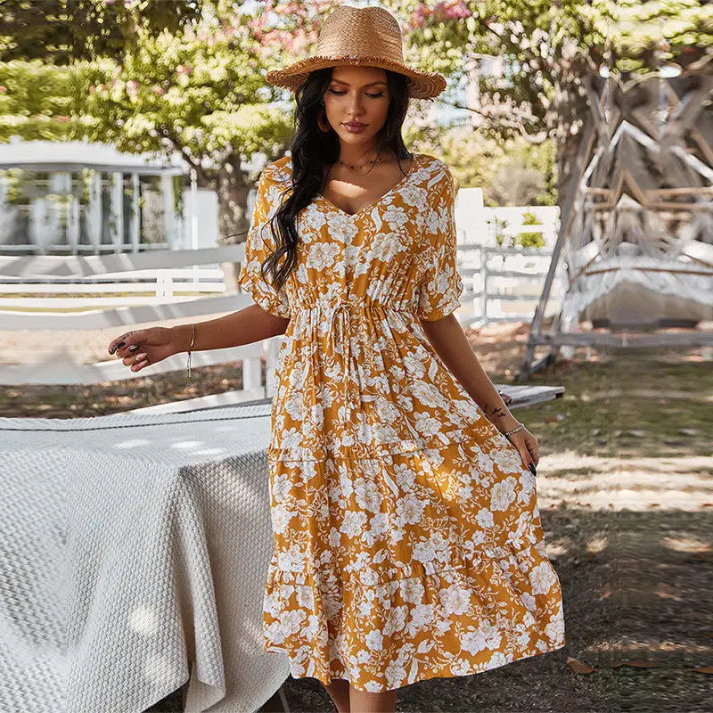 2021 Spring New Print Dress Women 
