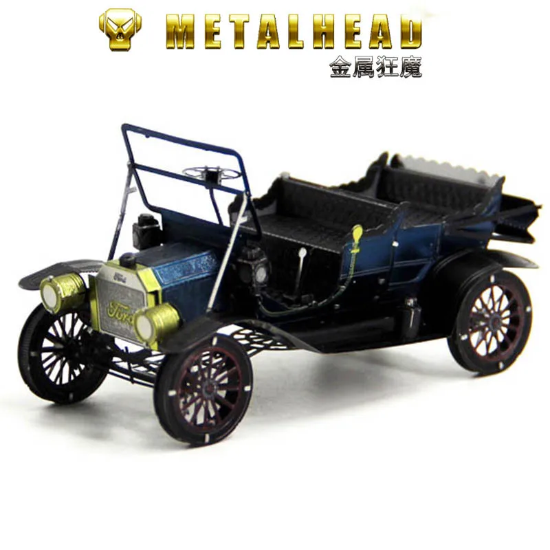 

All-Metal Stainless Steel DIY Assembled Model 3D Glue-free 3D Puzzle Model Color T-Shape Car Classic Car