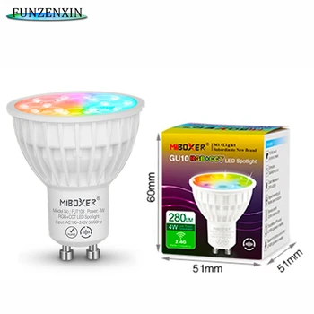 

Milight (MiBoxer) GU10 4W GU10 RGB+CCT LED Spotlight Support Smart Phone APP Control use to Bedroom AC100~240V 50/60Hz
