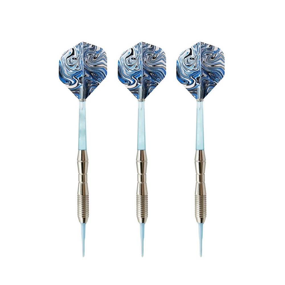 

3Pcs Soft Tip Dart Set Nylon Tips Dart Flight for Electronic Dartboard Party Dart Game Supplies Flowing Water Style
