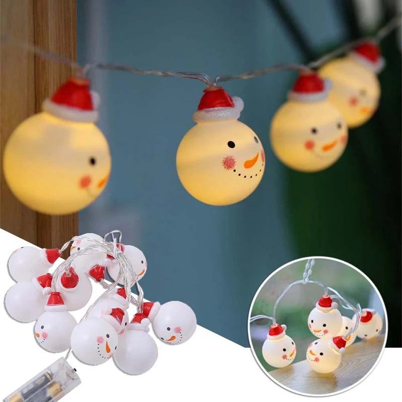 New USB Light Snowman LED String Light Lamp Decor For The Home New Year Merry Christmas Tree