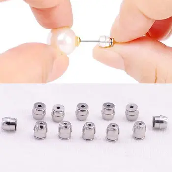 

10Pcs Secure Earring Lock Earring Back Safe Ear Studs Nuts Earings Lifters Replacement for All Types of Earring Posts