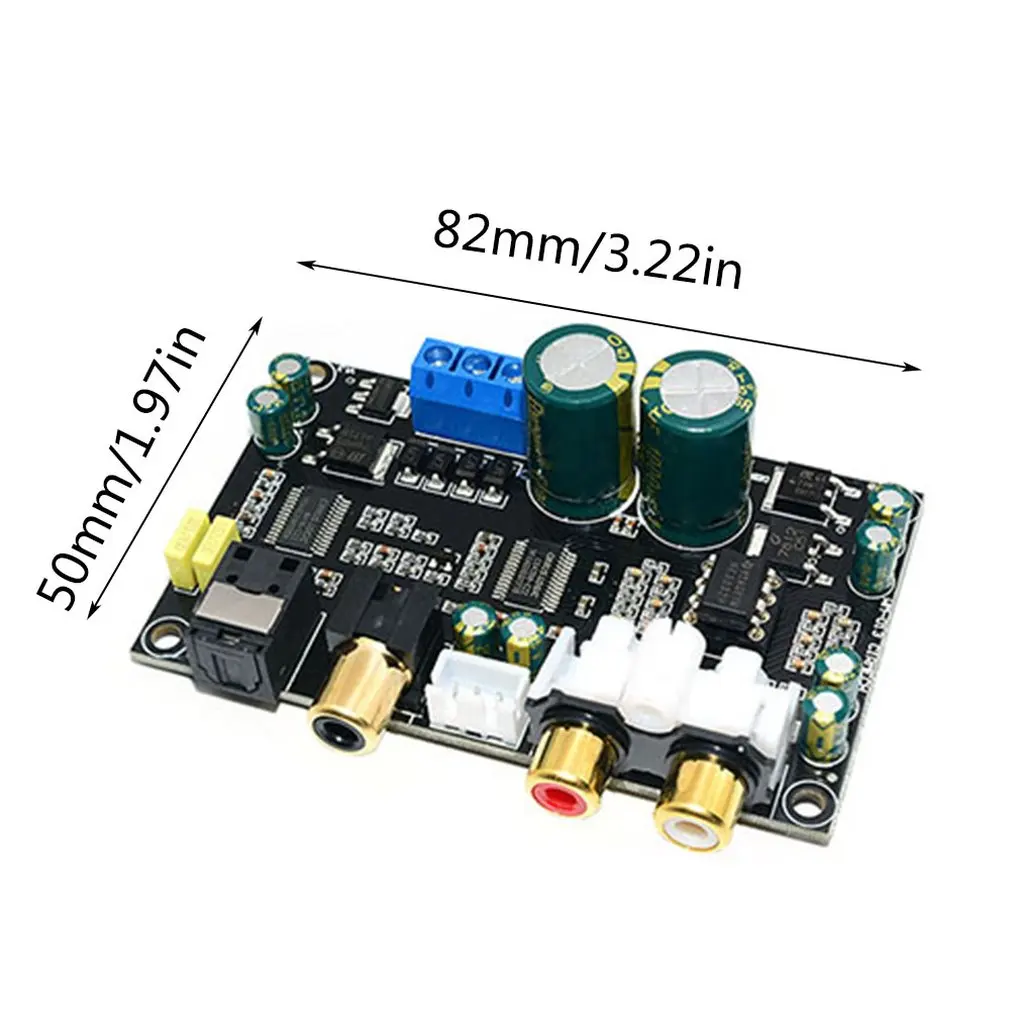 Оптический коаксиальный аудио декодер Cirmech Cs8416 Cs4398 чип 24bit192khz Spdif коаксиальный волоконно-оптический ЦАП Декодер плата для усилителя