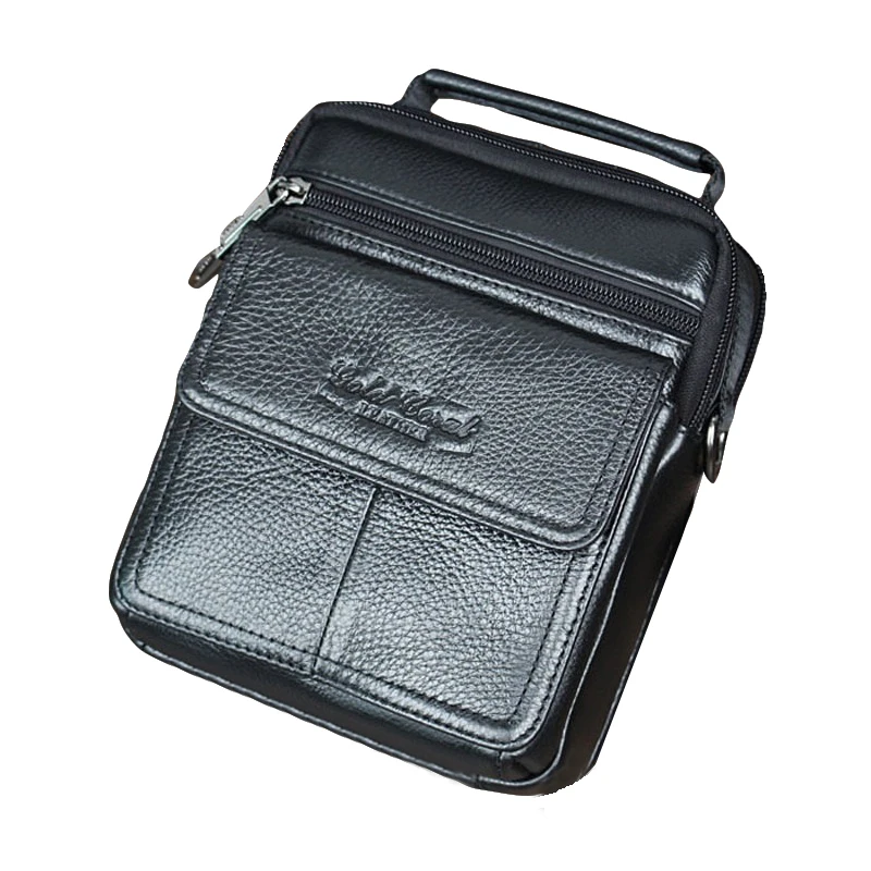 

2019 Genuine Leather Shoulder Bag Small Messenger Bags Men Travel Crossbody Bag Handbags Leather Pouch Fashion Flap Men Bag