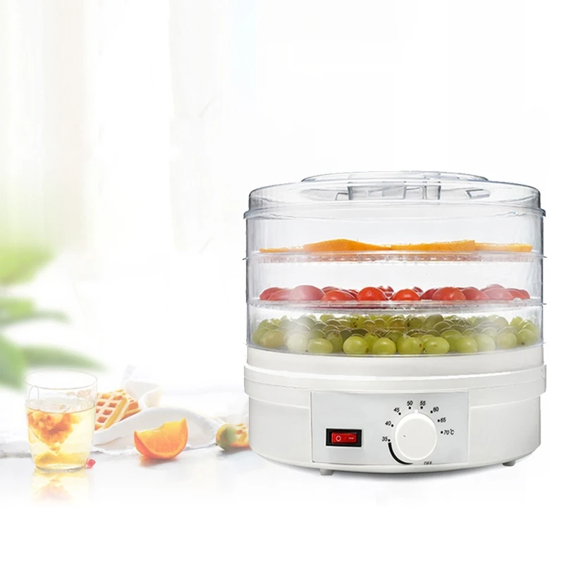 350W 3 Layer Food Dryer Countertop Food Dehydrator Machine with Temperature Control BPA Free Retailsale