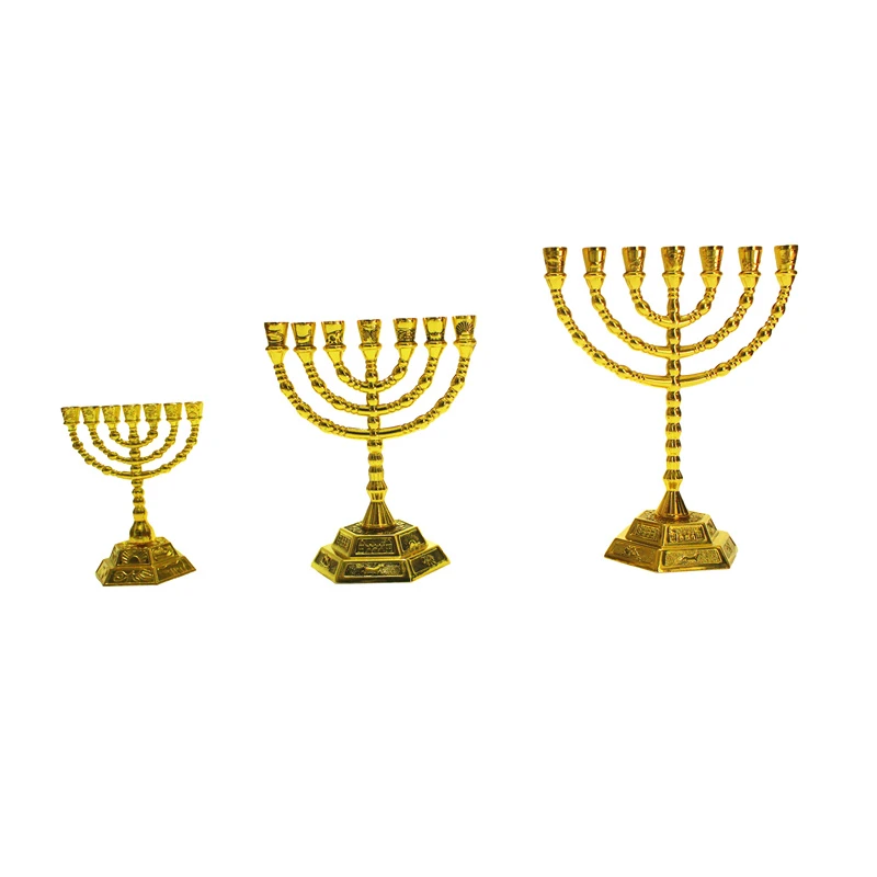 Vergelijkbaar erwt Welkom Jewish Menorah Candle Holders Religions Candelabra Hanukkah Candlesticks 7  Branch|Candle Holders| - AliExpress