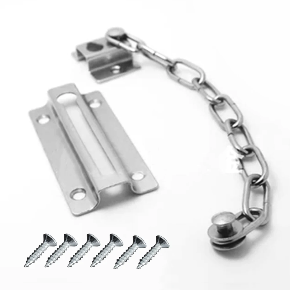 Door Chain Lock Cabinet Locks Safety Security Lock for DIY Home Door Tools with Screws