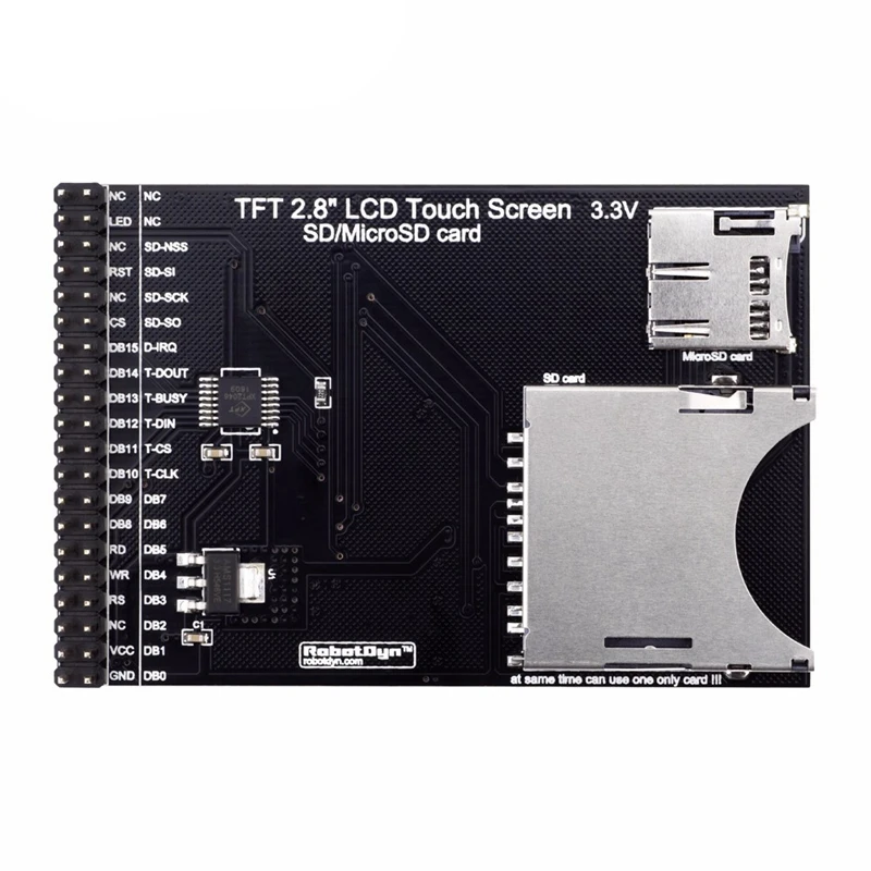 AABB-RobotDyn Tft 2,8 дюймовый ЖК-экран, 3,3 В, с Sd и Microsd картой