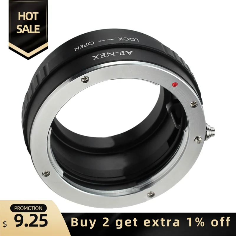 

Adapter Ring For Sony Alpha Minolta AF A-Type Lens To NEX 3,5,7 E-Mount Camera