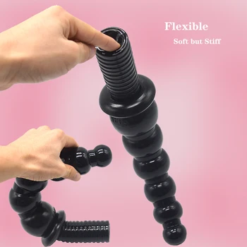 FAAK Female Beads Dildo Huge Long Anal Dildo Handle Penis Anus Vaginal Spherical Stimulation Anal Sex Products Erotic Butt Plug 5