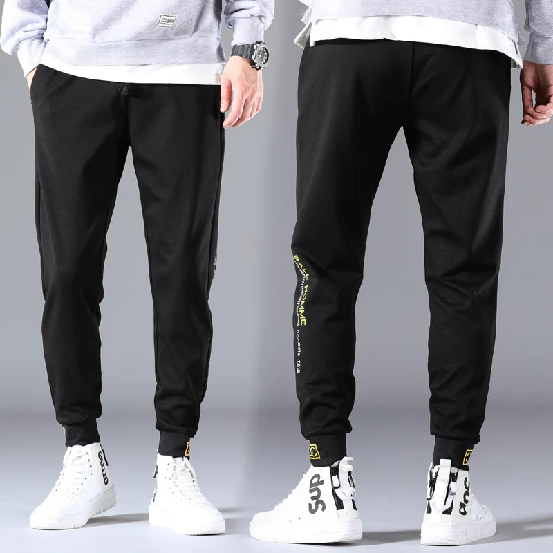 

Autumn Harem Pants Men's Casual Sports Pants Ultra-stretch with Drawstring Ankle Banded Pants Sub-Men's Korean-style Trend Slim