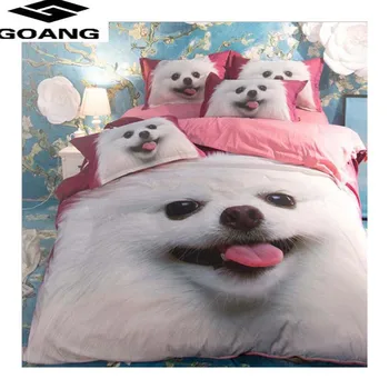 

GOANG Microfiber fabric bedding set duvet cover set and pillowcases twin home textile Pomeranian printed comforter 200x200