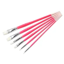 6 шт. наборы кистей для рисования из бутика нейлоновые крючки для волос линейная ручка комбинированный уровень головка язык пиковая Березовая палка товары для рукоделия