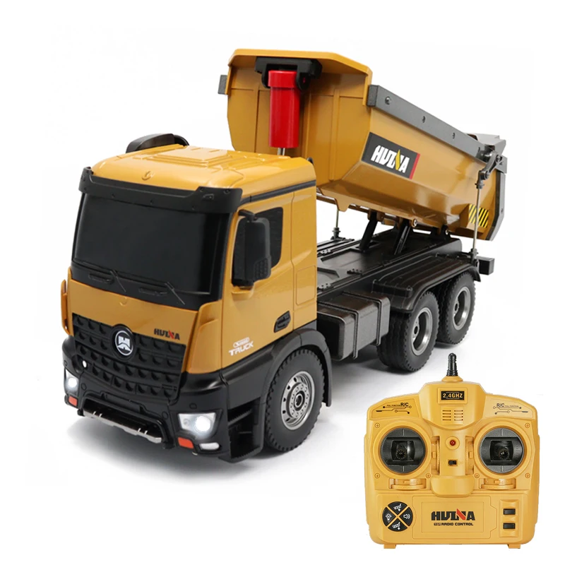 

HUINA 573 1/14 10CH Alloy RC Dump Trucks Engineering Construction Car Remote Control Vehicle Toy RTR RC Truck Gift For Children