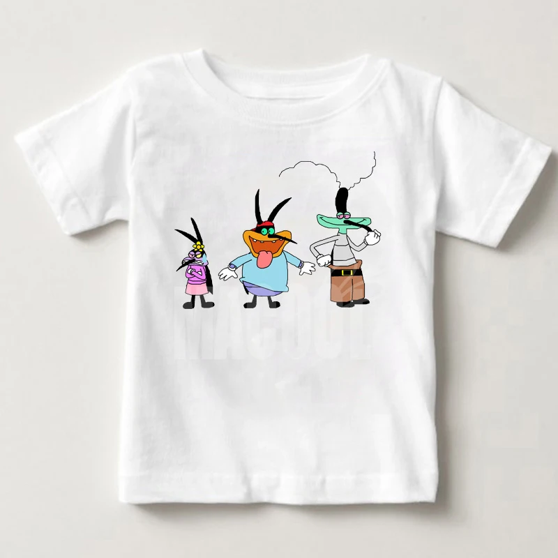 

Oggy and The Cockroaches 2019 Funny T-shirt Girls Boys and Kids summer children t-shirt solid color children t shirt 6 years